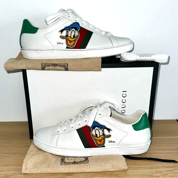 GUCCI x Disney Women's New Ace Donald Duck Sneakers - Women’s 38.5 - Picture 1 of 11